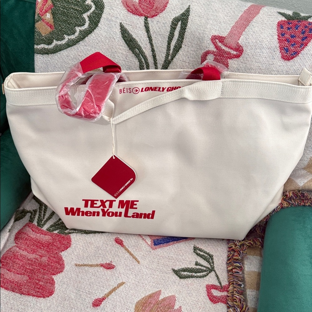 BEIS Limited Edition text me when you land tote